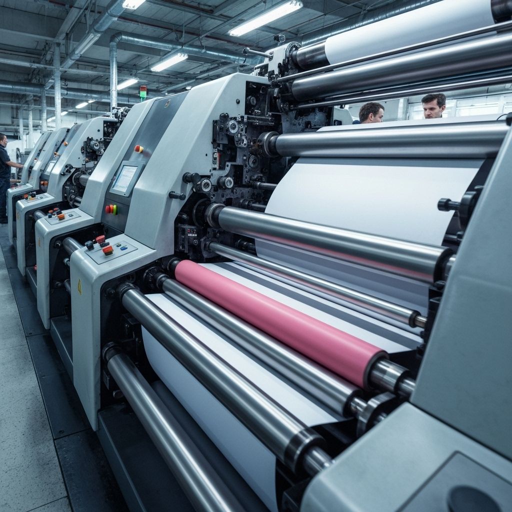 Printing machines in action